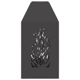 Kominek Czarny 50 x 50 x 100 cm Stal