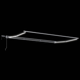 Ręczny ramowy zewnętrzny markizowy z LED Biały 4 × 3,5 m