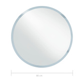 vidaXL Lustro łazienkowe z LED, 80 cm