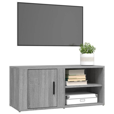 vidaXL Szafka pod TV, szary dąb sonoma, 80x31,5x36 cm