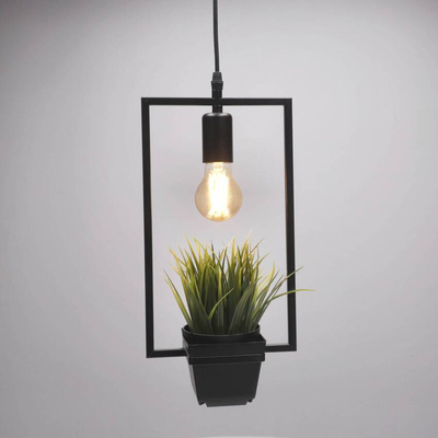 Lampa wisząca z doniczką, MEA, roślina, prostokąt, IP20, E27, EDO777546 EDO Solutions