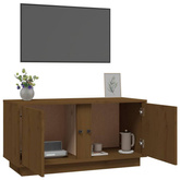 vidaXL Szafka pod TV, miodowy brąz, 80x35x40,5 cm, lite drewno sosnowe