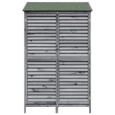 Shed ogrodowy Szary 106 x 56 x 176,5 cm Drewno Świerkowe