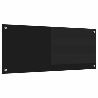 Panel kuchenny Czarny 100 x 40 cm szkło hartowane