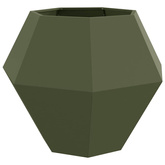 Donica Zielony oliwkowy 100 x 100 x 80 cm Stal