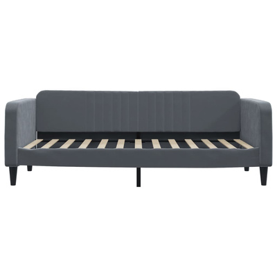 Sofa z funkcją spania, ciemnoszara, 90x200 cm, aksamit