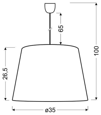 Lampa wisząca z abażurem Platino miedziana nowoczesna pojedyncza E27