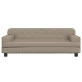 vidaXL Legowisko dla psa, cappuccino, 90x53x30 cm, sztuczna skóra