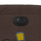 vidaXL Podnoszony fotel masujący, rozkładany, brązowy, mikrofibra