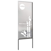 Ekran zapewniający prywatność w ogrodzie Srebrny 50 x 140 cm