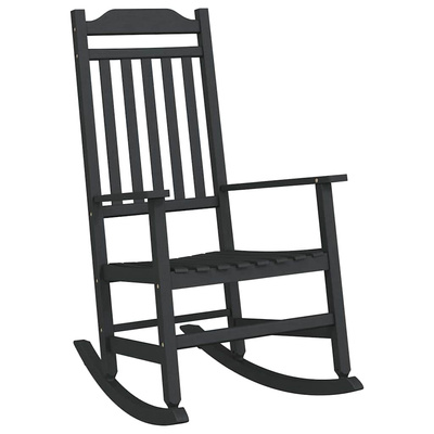 Fotel bujany Czarny 84 x 65 x 114 cm żywica