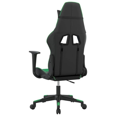 vidaXL Fotel gamingowy, czarno-zielony, sztuczna skóra wariant 4