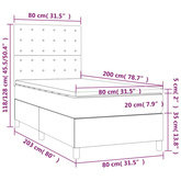 vidaXL Łóżko kontynentalne z materacem, białe, ekoskóra 80x200 cm wariant 4