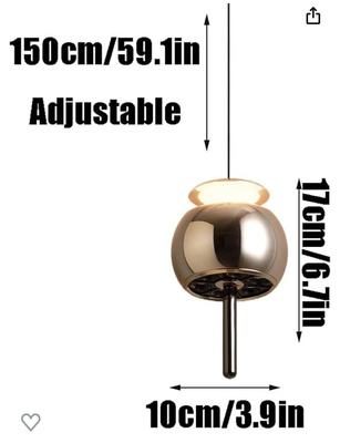 Lampa Pendant Czarny Chrome ULFN378 ULFN378 Unilight