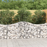Kosze gabionowe, 10 szt, 200x50x80/100 cm, galwanizowane żelazo