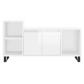 vidaXL Szafka pod TV, wysoki połysk, biała, 100x35x55 cm