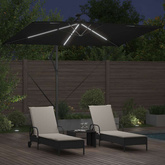 Parasol plażowy Czarny 294 x 200 x 270 cm Poliester i aluminium