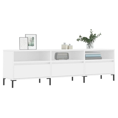 vidaXL Szafka pod TV, biała, 150x30x44,5 cm, materiał drewnopochodny model standard