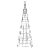 vidaXL Choinka z lampek, z kołkami, 570 zimnych białych LED, 300 cm