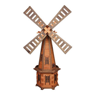 Wiatrak Ogrodowy Drewniany 135cm [W51]