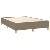 vidaXL Łóżko kontynentalne z materacem, taupe, 140x190 cm, tkanina wariant 5