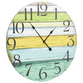 vidaXL Zegar ścienny, wielokolorowy, 60 cm, MDF