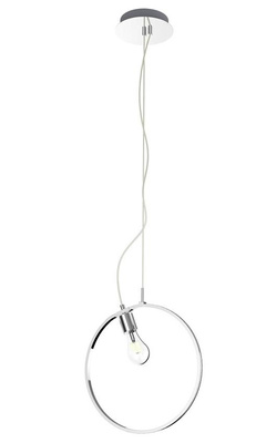 Lampa wisząca SKIROS srebrny ring – minimalistyczne oświetlenie LED 4000K z E27