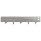 Krawężnik do trawnika 10 szt. 100 x 20 cm Stal srebrny