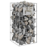 Kran Gabionowy Srebrny 26 x 25 x 50 cm Stal nierdzewna