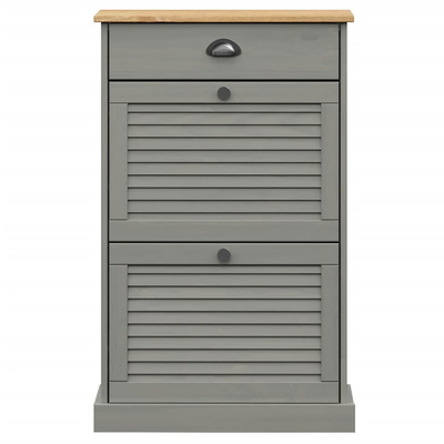 Szafka na buty VIGO, 60x35x96 cm, szara, lite drewno sosnowe
