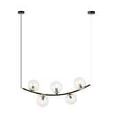 Lampa wisząca RITZ 5 BL TRANSPARENT