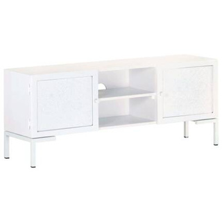 vidaXL Szafka pod TV, biała, 115x30x46 cm, lite drewno mango