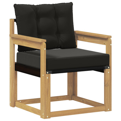 Sofa na zewnątrz Drewno akacji i tekstylen Biały