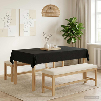 Obrus stołowy Prostokątny ciemnoszary 110 x 180 cm