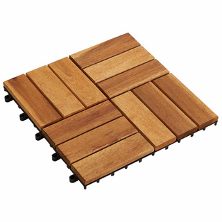 Płytka Tarasowa 10 pcs Brązowy 30 x 30 cm Drewno Akacjowe