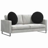 Poduszki na siedziska 2 pcs Czarny ?60 x 21 cm Aksamit