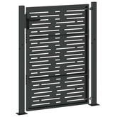 Brama ogrodowa Czarny 110 x 130 cm Stal malowana proszkowo