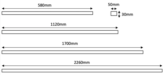 Lampa wpuszczana p/t LED liniowa  120 cm  Samsung Diod