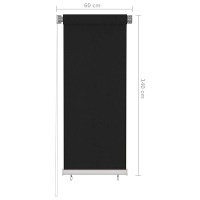 vidaXL Roleta zewnętrzna, 60x140 cm, czarna