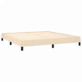 vidaXL Rama łóżka, kremowa, 180x200 cm, obita tkaniną model standard