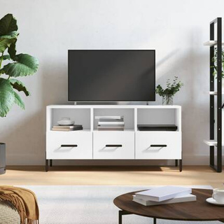 vidaXL Szafka pod TV, biała, 102x36x50 cm, materiał drewnopochodny