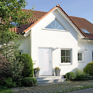 vidaXL Drzwi wejściowe, białe, 98x208 cm, PVC