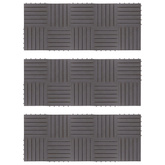 Płytka Tarasowa 30 pcs Szary 30 x 30 cm Drewno Akacjowe