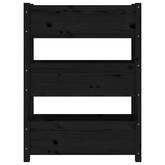 vidaXL Donica, czarna, 77x25x104,5 cm, lite drewno sosnowe