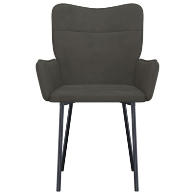 vidaXL krzesła stołowe, 2 szt., ciemnoszare, aksamitne model standard