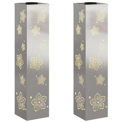 Słoneczna LED lampa na ścieżkę 2 pcs Srebrny Stal nierdzewna