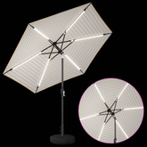 Parasol ogrodowy z oświetleniem LED i podstawą 270 x 270 cm