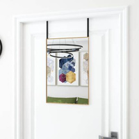 vidaXL Lustro na drzwi, złote, 40x60 cm, szkło i aluminium