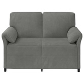 Sofa dwuosobowa ciemnoszary 138 x 83 x 95 cm Welur