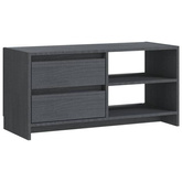 vidaXL Szafka pod TV, szara, 80x31x39 cm, drewno sosnowe